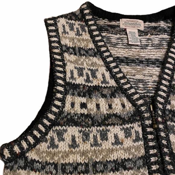 St. John’s Bay Authentic Sweater Zip-up Vest Sz M - Picture 3 of 10